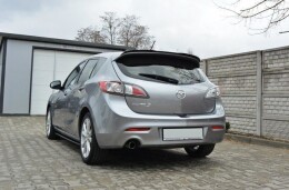 Heck Spoiler Aufsatz Abrisskante passend für Mazda 3 MK2 SPORT (vor FL) schwarz Hochglanz