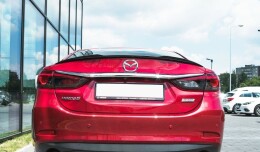Heck Spoiler Aufsatz Abrisskante für Mazda 6 GJ (Mk3) Facelift schwarz Hochglanz