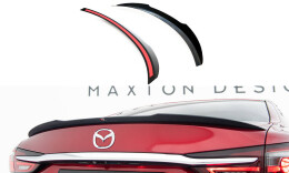 Heck Spoiler Aufsatz Abrisskante passend für Mazda 6 Limousine GJ (Mk3) Facelift schwarz Hochglanz