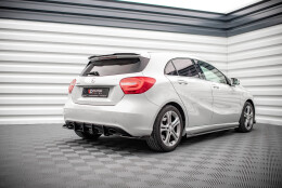 Heck Spoiler Aufsatz Abrisskante passend für Mercedes-Benz A W176 schwarz Hochglanz