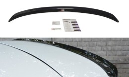 Heck Spoiler Aufsatz Abrisskante für Renault Megane Hatchback MK4 schwarz Hochglanz