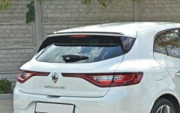 Heck Spoiler Aufsatz Abrisskante für Renault Megane Hatchback MK4 schwarz Hochglanz