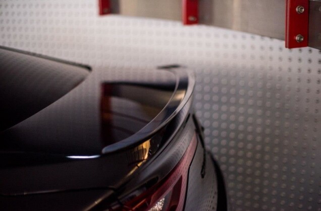 Heck Spoiler Aufsatz Abrisskante passend für Renault Talisman schwarz Hochglanz