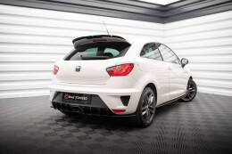 Heck Spoiler Aufsatz Abrisskante für Seat IBIZA 4 SportCOUPE vor FL schwarz Hochglanz