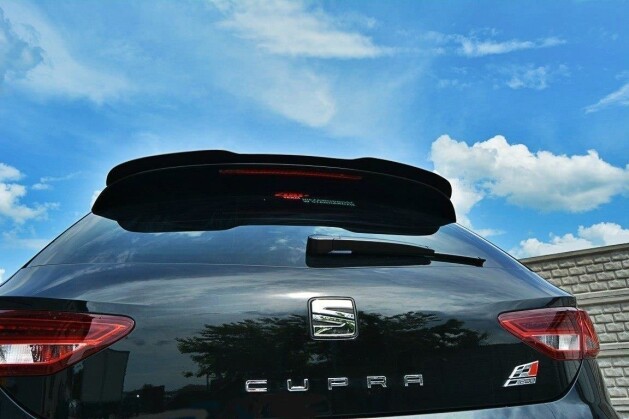 Heck Spoiler Aufsatz Abrisskante V.2 passend für Seat Leon Cupra Hatchback Mk3 schwarz Hochglanz