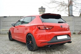 Heck Spoiler Aufsatz Abrisskante V.2 passend für Seat Leon Cupra Hatchback Mk3 schwarz Hochglanz