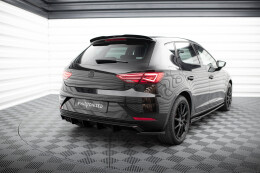 Heck Spoiler Aufsatz Abrisskante für Seat LEON III schwarz Hochglanz