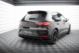 Heck Spoiler Aufsatz Abrisskante passend für SEAT LEON III schwarz Hochglanz