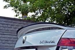 Heck Spoiler Aufsatz Abrisskante passend für SKODA OCTAVIA III RS vor FL/FACELIFT Carbon Look