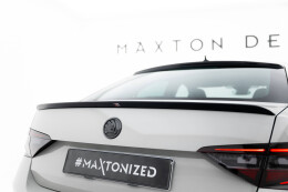 Heck Spoiler Aufsatz Abrisskante V.1 passend für Skoda Superb Liftback Mk3 / Mk3 Facelift schwarz Hochglanz