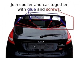 Dachspoiler (RS Look) passend für Ford Fiesta Mk7 / Mk7 FL