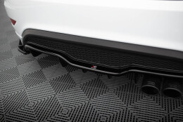 Heck Ansatz Diffusor passend für Ford Fiesta ST (3-Türige version) Mk7 Facelift schwarz Hochglanz