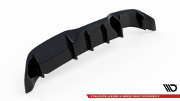 Heck Ansatz Diffusor passend für Ford Fiesta ST (3-Türige version) Mk7 Facelift schwarz Hochglanz