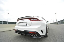 Heck Ansatz Diffusor passend für Kia Stinger Gt / GT-Line Mk1 schwarz Hochglanz