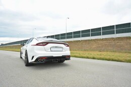 Heck Ansatz Diffusor passend für Kia Stinger Gt / GT-Line Mk1 schwarz Hochglanz