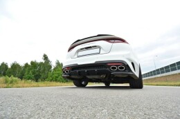 Heck Ansatz Diffusor passend für Kia Stinger Gt / GT-Line Mk1 schwarz Hochglanz