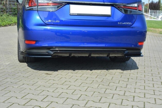 Heck Ansatz Diffusor passend für Lexus GS Mk4 Facelift H schwarz Hochglanz