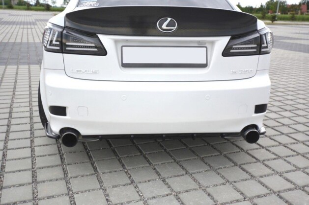 Heck Ansatz Diffusor passend für Lexus IS Mk2 schwarz Hochglanz