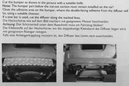 Heck Ansatz Diffusor passend für Saab 9-3 Aero Mk2 Facelift schwarz Hochglanz