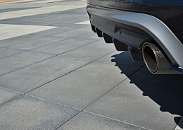 Heck Ansatz Diffusor für Volvo V60 Polestar Facelift schwarz Hochglanz