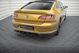 Heck Ansatz Diffusor passend für VW Arteon R-Line schwarz Hochglanz