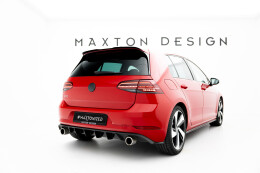 Heck Ansatz Diffusor passend für VW GOLF 7 GTI FACELIFT schwarz Hochglanz