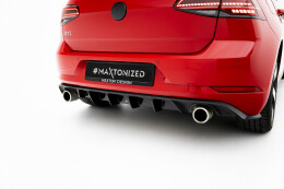 Street+ Heck Ansatz Diffusor passend für VW Golf 7 GTI FL schwarz Hochglanz