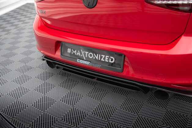 Street+ Mittlerer Diffusor Heck Ansatz passend für VW Golf Mk7 GTI CLUBSPORT schwarz Hochglanz