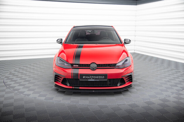 Cup Spoilerlippe Front Ansatz für VW Golf GTI Clubsport Mk7  schwarz Hochglanz