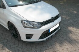 Cup Spoilerlippe Front Ansatz für VW Polo WRC Mk5 schwarz Hochglanz