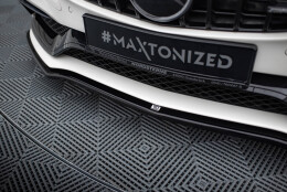 Cup Spoilerlippe Front Ansatz V.1 passend für Mercedes-AMG C63 Limousine / Kombi W205 / S205 schwarz Hochglanz