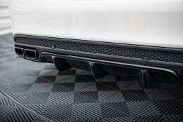 Heck Ansatz Diffusor passend für Mercedes C-Klasse S205 63 AMG schwarz Hochglanz