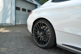 Heck Ansatz Flaps Diffusor für Mercedes C-Klasse C205 63 AMG Coupe schwarz Hochglanz