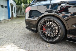 Heck Ansatz Flaps Diffusor für Mercedes C-Klasse S205 63 AMG Kombi schwarz Hochglanz