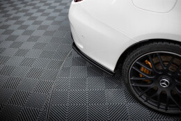 Heck Ansatz Flaps Diffusor passend für Mercedes C-Klasse S205 63 AMG schwarz Hochglanz