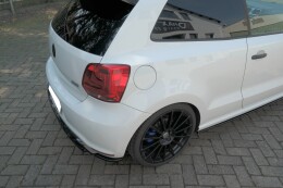 Heck Ansatz Flaps Diffusor passend für VW Polo WRC Mk5 schwarz Hochglanz