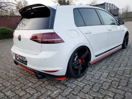 Street+ Heck Ansatz Flaps passend für VW Golf Mk7 GTI Clubsport schwarz matt