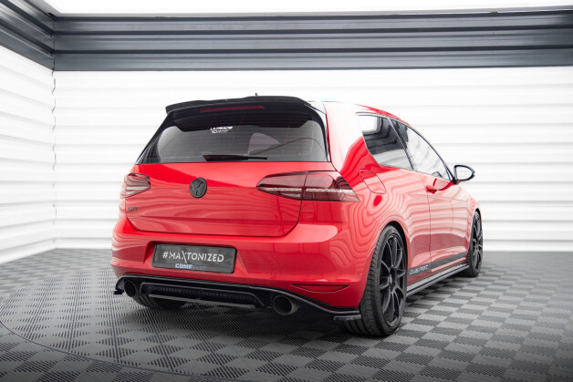 Street+ Heck Ansatz Flaps passend für VW Golf Mk7 GTI CLUBSPORT schwarz Hochglanz