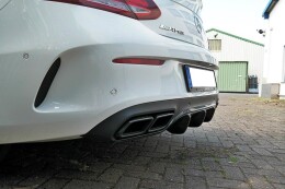 Heck Ansatz Diffusor passend für Mercedes C-Klasse C205 63 AMG Coupe schwarz Hochglanz