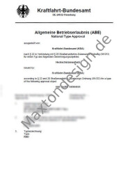 Maxtondesign Heckansatz + Flaps Gutachten ABE für RSD1...