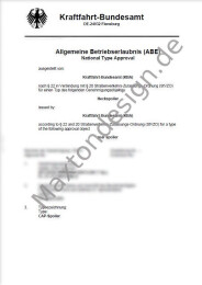 Maxton Design Heckspoiler Gutachten ABE passend für...