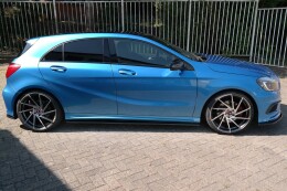 Seitenschweller Ansatz Cup Leisten passend für Mercedes W176 AMG-LINE vor Facelift Carbon Look