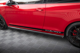 Seitenschweller Ansatz Cup Leisten für VW Golf GTI Clubsport Mk7  schwarz Hochglanz