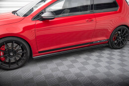 Street+ Seitenschweller Leisten passend für VW Golf GTI Clubsport Mk7 schwarz Hochglanz
