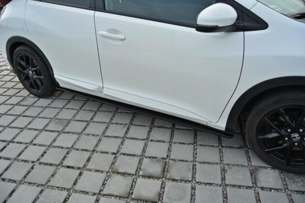 Seitenschweller Ansatz Cup Leisten passend für Honda Civic Mk9 schwarz Hochglanz
