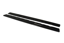 Seitenschweller Ansatz Cup Leisten für Honda Civic Mk9 Facelift schwarz Hochglanz