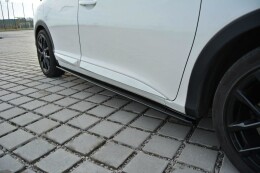Seitenschweller Ansatz Cup Leisten passend für Honda Civic Mk9 schwarz Hochglanz