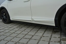 Seitenschweller Ansatz Cup Leisten passend für Honda Civic Mk9 schwarz Hochglanz