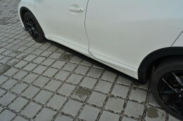 Seitenschweller Ansatz Cup Leisten passend für Honda Civic Mk9 schwarz Hochglanz
