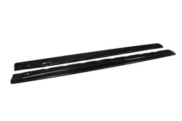 Seitenschweller Ansatz Cup Leisten für Honda Civic Mk9 Facelift schwarz matt